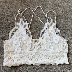 Free People Cream Lace Bralette